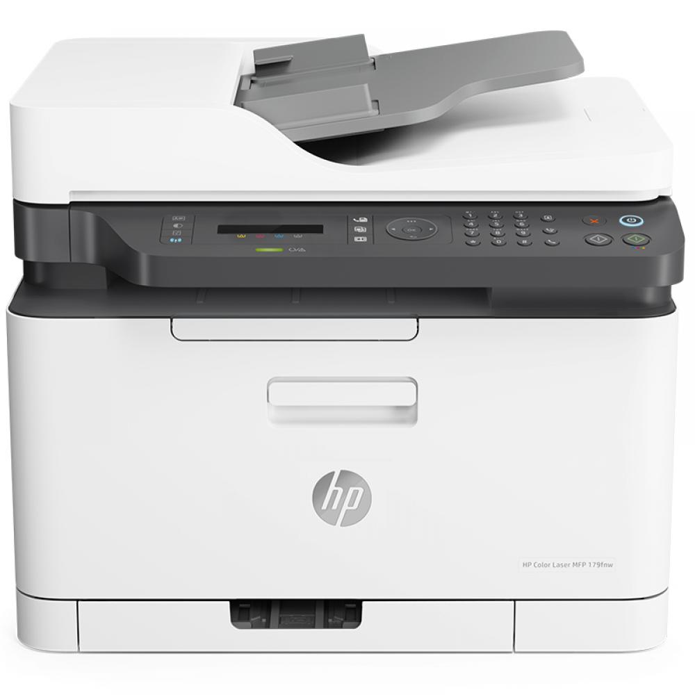 惠普 （HP） 179fnw锐系列新品彩色激光多功能一体机四合一打印复印扫描传真自动进稿器 M177fw升级 办公用品 网络无线