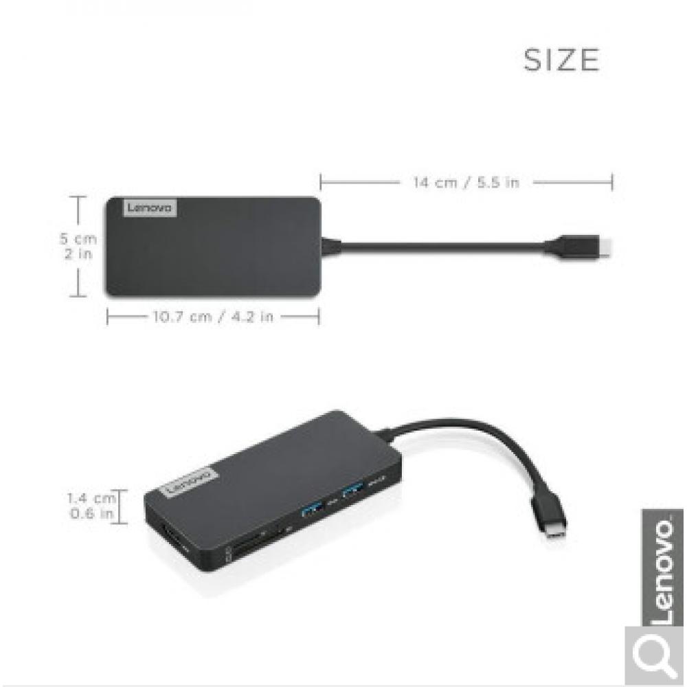  USB-C 7合1集线器 扩展适配器 旅行便携带笔记本电脑充电端口